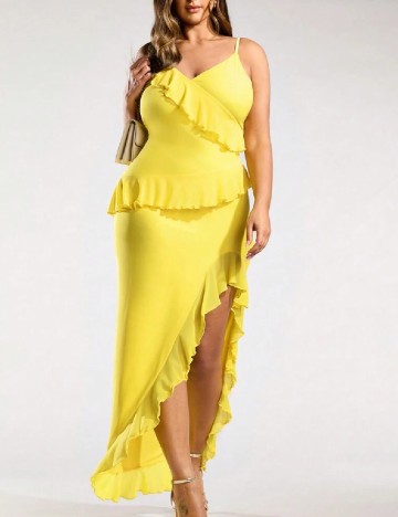 Rochie lunga SHEIN CURVE, galben