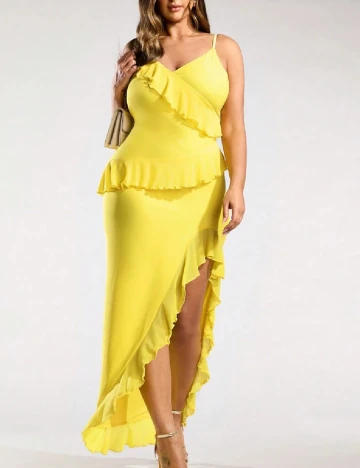 Rochie lunga SHEIN CURVE, galben