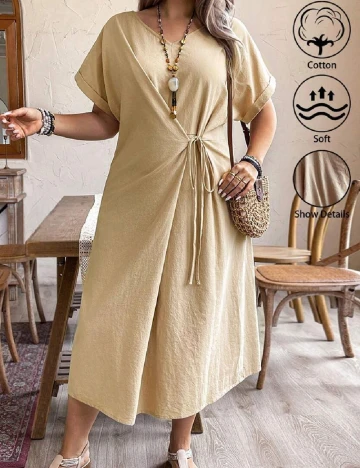 Rochie lunga SHEIN CURVE, crem