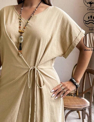 Rochie lunga SHEIN CURVE, crem
