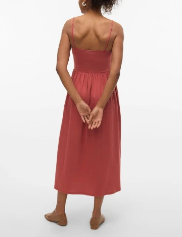 Rochie medie Vero Moda, caramiziu