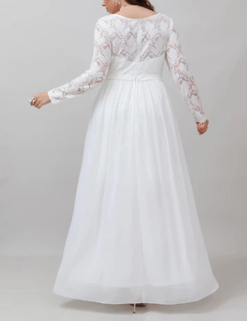 Rochie lunga UNITHORSE, alb