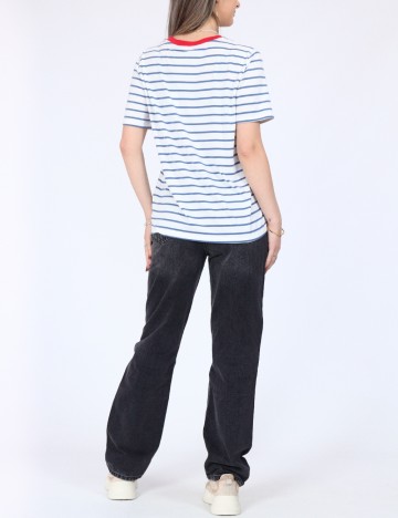 Tricou Vero Moda, alb/albastru