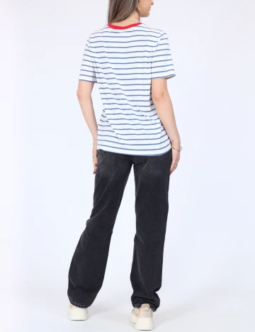 Tricou Vero Moda, alb/albastru