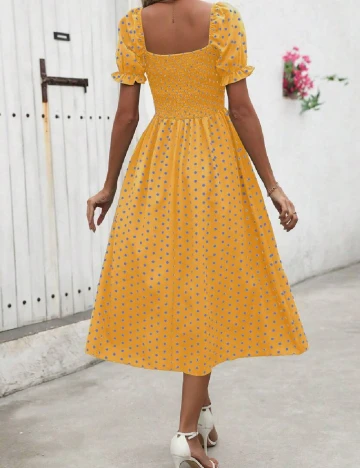 Rochie medie SHEIN, mustar