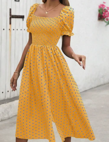 Rochie medie SHEIN, mustar