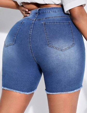 Pantaloni scurti SHEIN CURVE, albastru