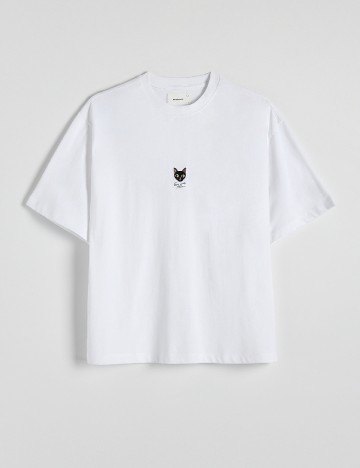 
						Tricou Reserved, alb