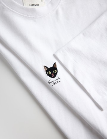 Tricou Reserved, alb