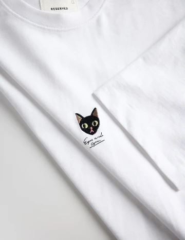 Tricou Reserved, alb