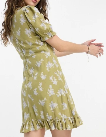 Rochie scurta Reclaimed Vintage, verde Verde