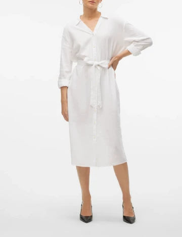 Rochie medie Vero Moda, alb
