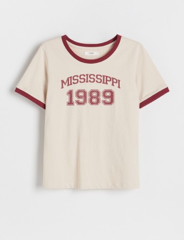 Tricou Reserved, crem