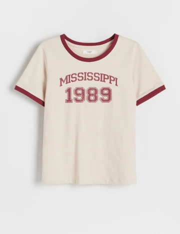 Tricou Reserved, crem