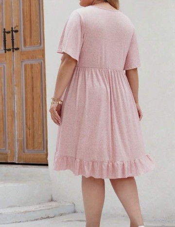 Rochie scurta SHEIN CURVE, roz