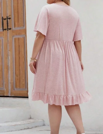 Rochie scurta SHEIN CURVE, roz