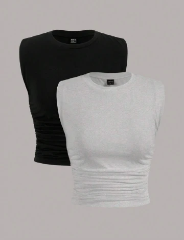 Set topuri 2 bucati SHEIN, gri