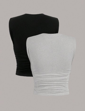 Set topuri 2 bucati SHEIN, gri