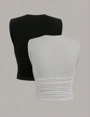 Set topuri 2 bucati SHEIN, gri