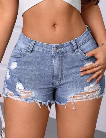 Pantaloni scurti SHEIN, albastru