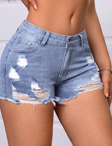 Pantaloni scurti SHEIN, albastru