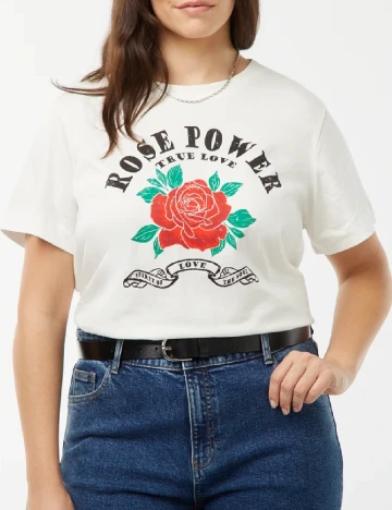 Tricou Vero Moda Curve, alb