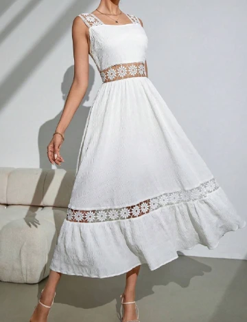 Rochie medie SHEIN, alb