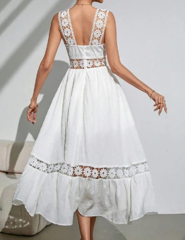 Rochie medie SHEIN, alb