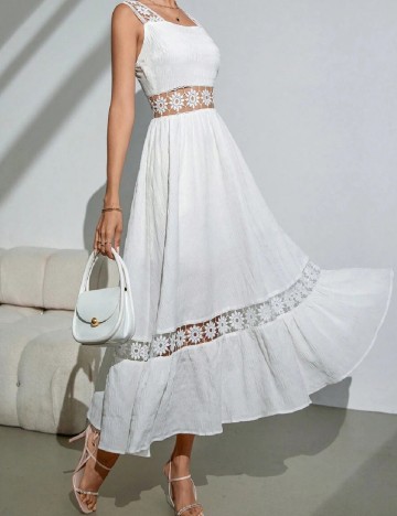 Rochie medie SHEIN, alb