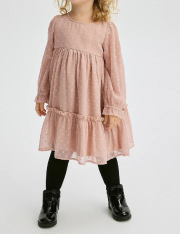 Rochie Reserved, roz pudra