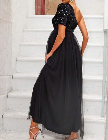 Rochie lunga SHEIN Maternity, negru