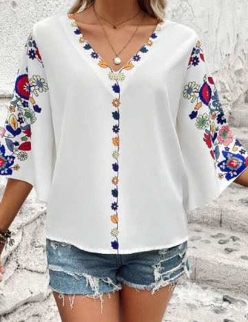 Bluza SHEIN, alb Alb