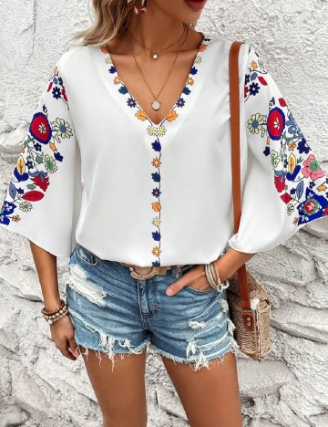 Bluza SHEIN, alb Alb