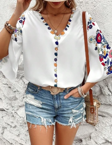 Bluza SHEIN, alb Alb