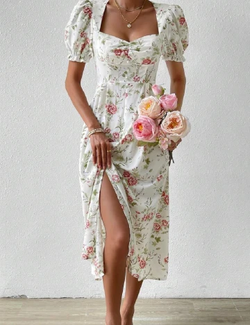 Rochie medie SHEIN, alb