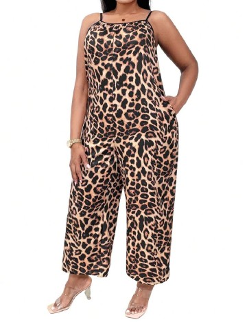 Salopeta SHEIN CURVE, animal print