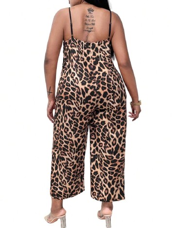 Salopeta SHEIN CURVE, animal print