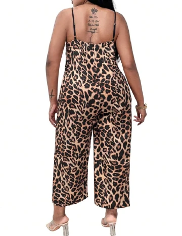 Salopeta SHEIN CURVE, animal print