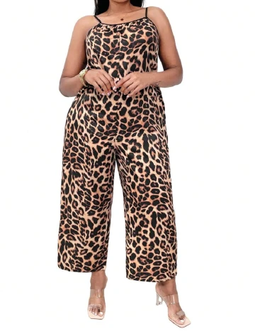 Salopeta SHEIN CURVE, animal print