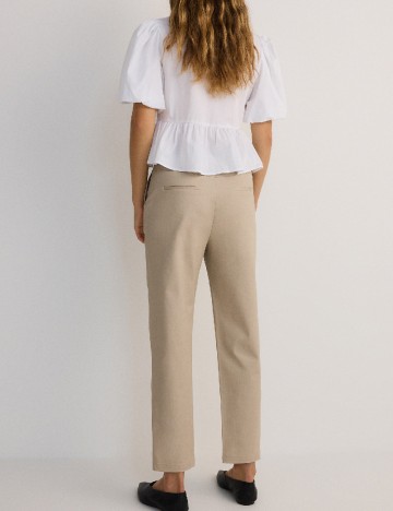 Pantaloni Reserved, crem