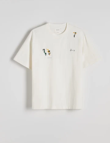 Tricou Reserved, crem