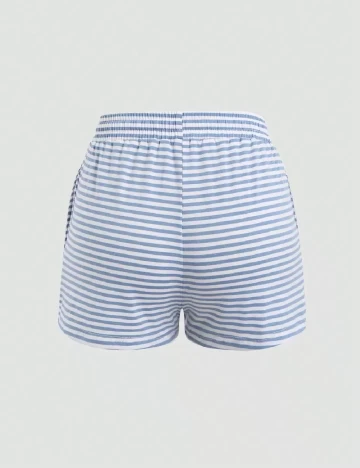 Pantaloni scurti SHEIN, albastru/alb Albastru