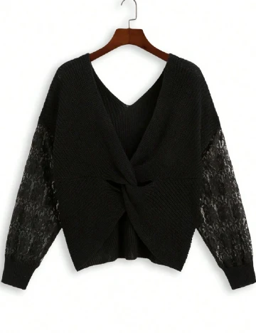 Pulover SHEIN CURVE, negru