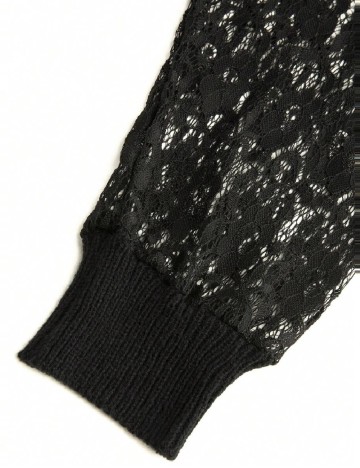 Pulover SHEIN CURVE, negru