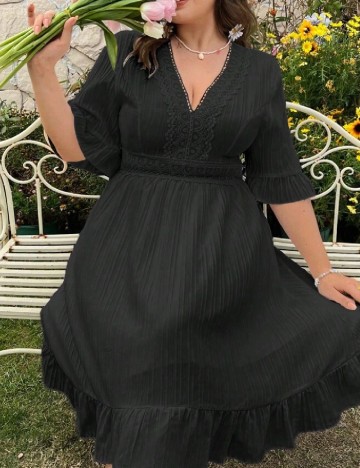 Rochie medie SHEIN CURVE, negru