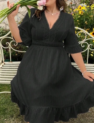 Rochie medie SHEIN CURVE, negru