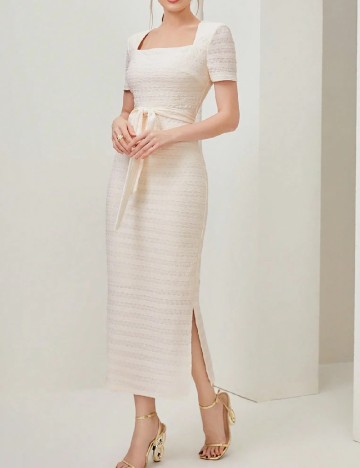 Rochie lunga SHEIN, crem
