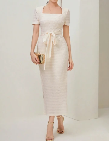 Rochie lunga SHEIN, crem