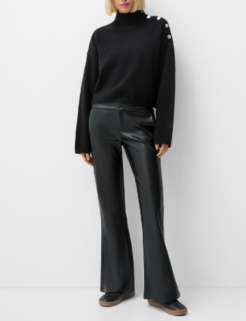 
						Pantaloni Bershka, negru