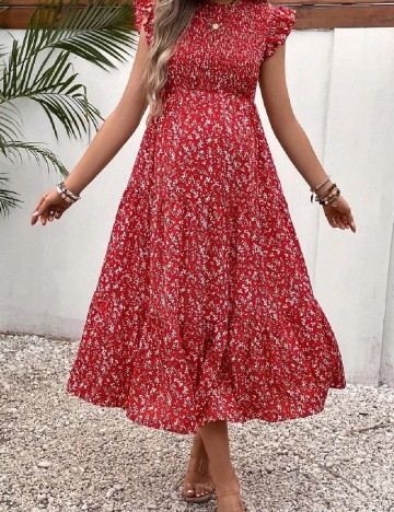Rochie medie SHEIN Maternity, rosu
